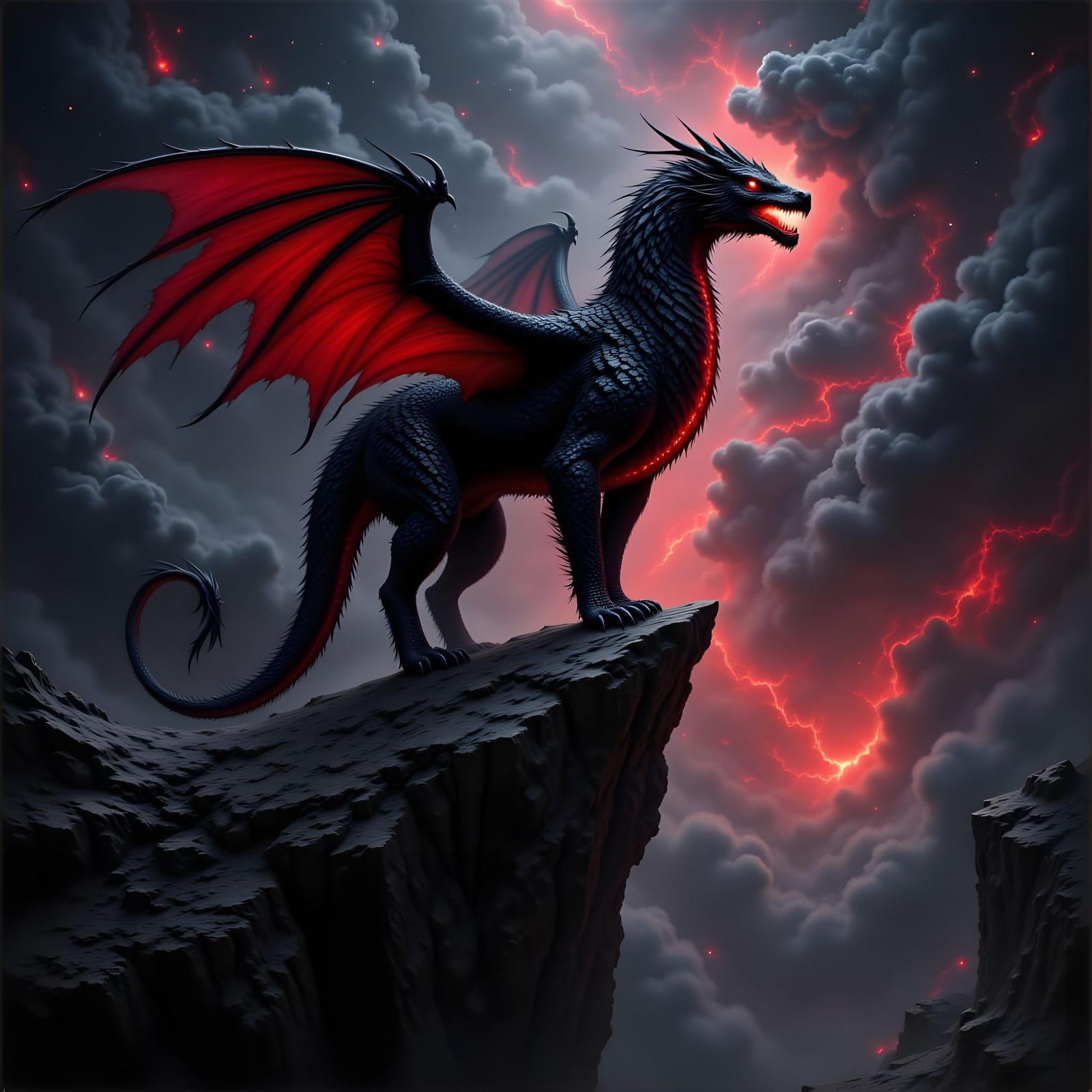 Black and Red Magical Creature