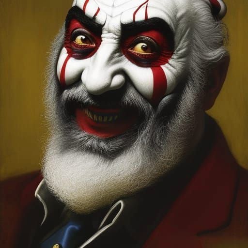 Horror Clown in Doré Style