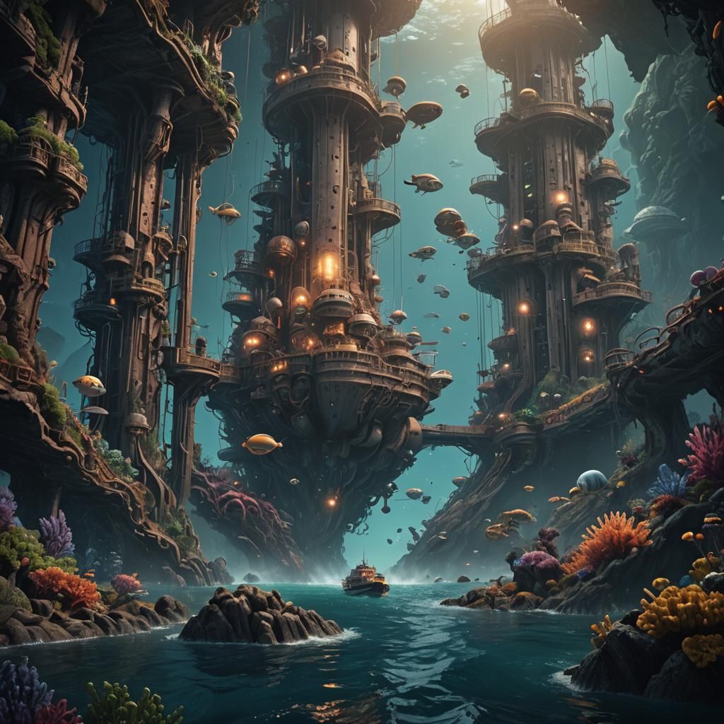 Voyage to the Bottom of the Sea: Detailed Matte Painting