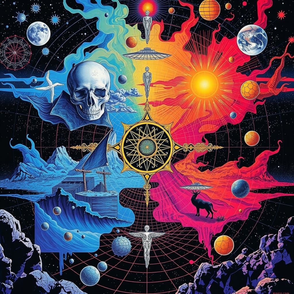 Multifrequency Geoglyphs in Cosmic Synchromism