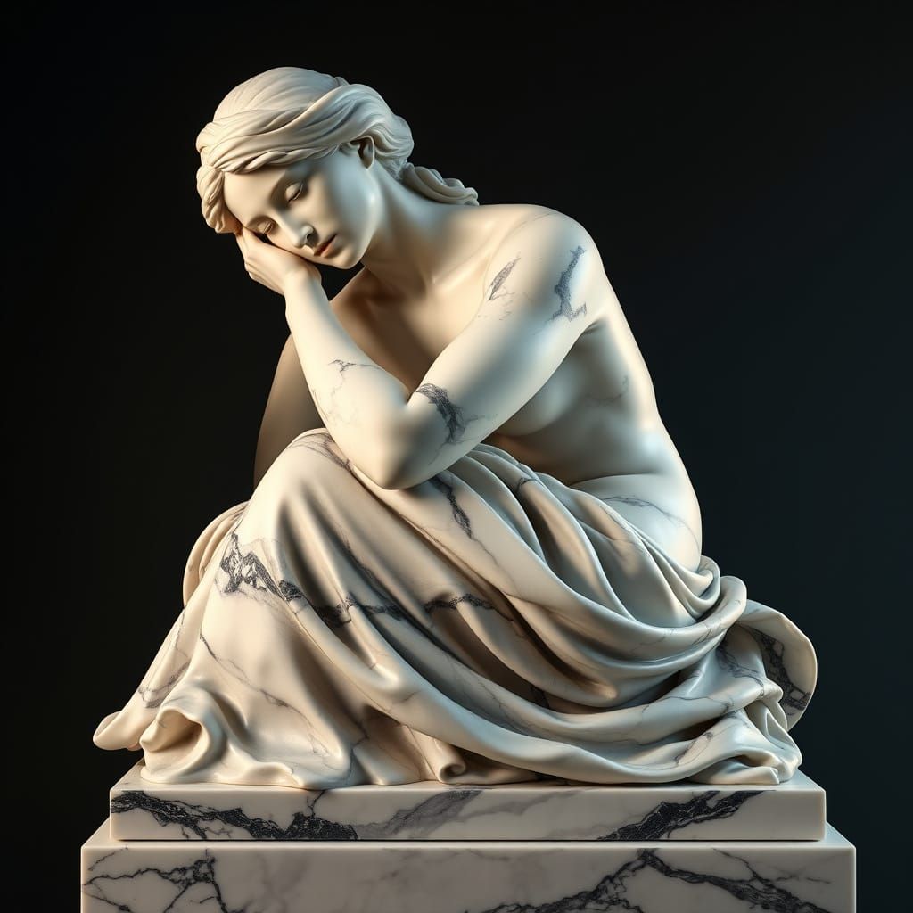 Elegant Marble Sculpture in Renaissance Style