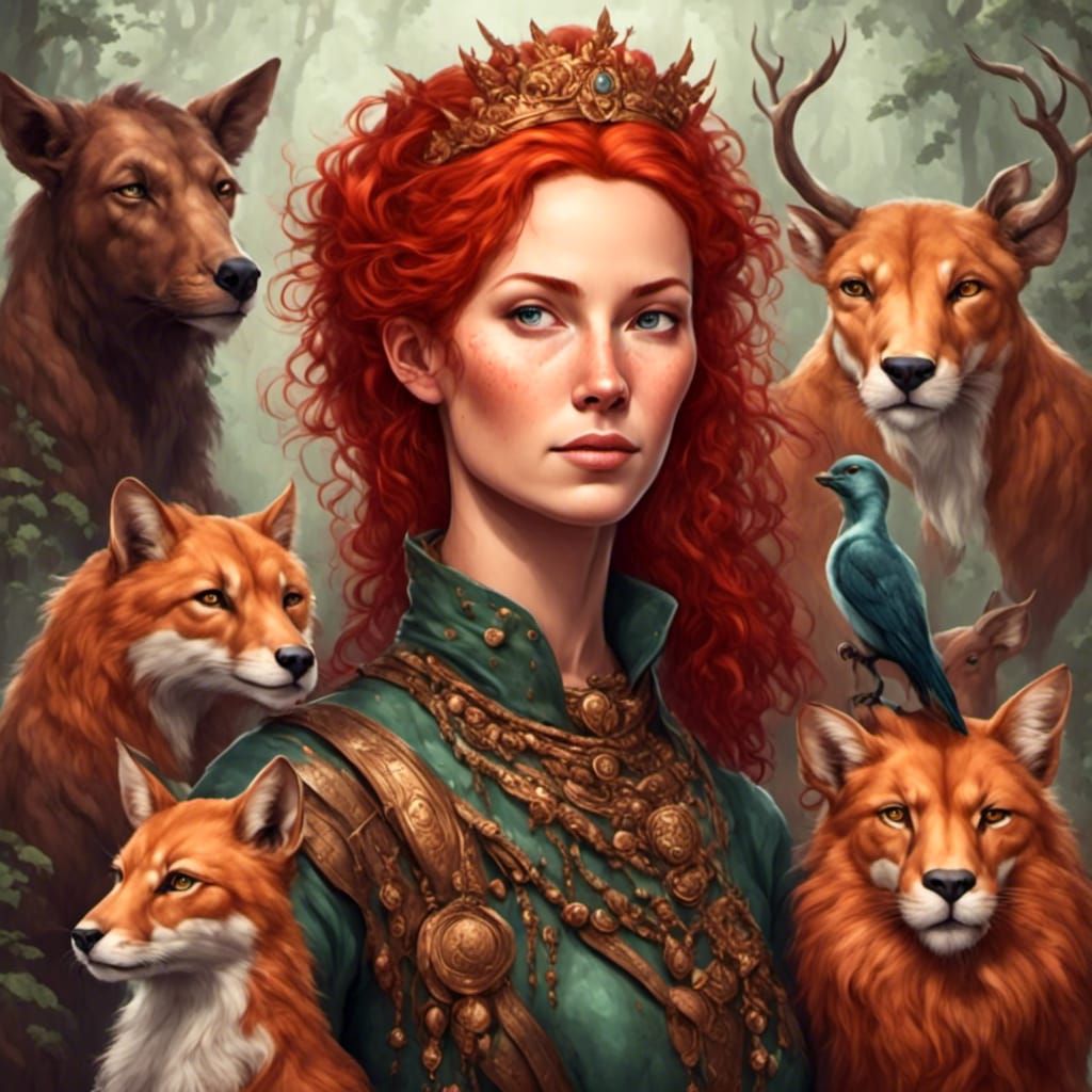 The Copper Queen and her entourage