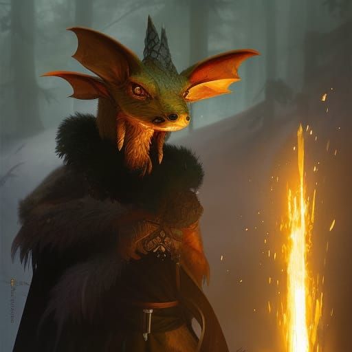 Kobold Druid Portrait in D&D Style