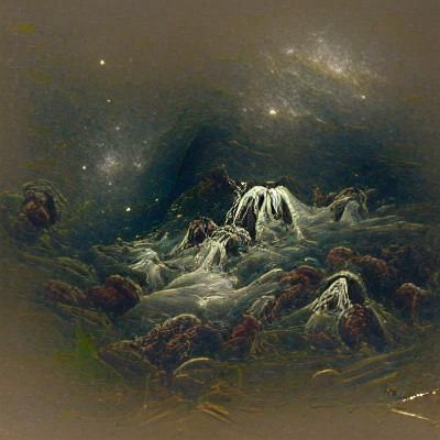 Milky Way in Gothic Horror Style