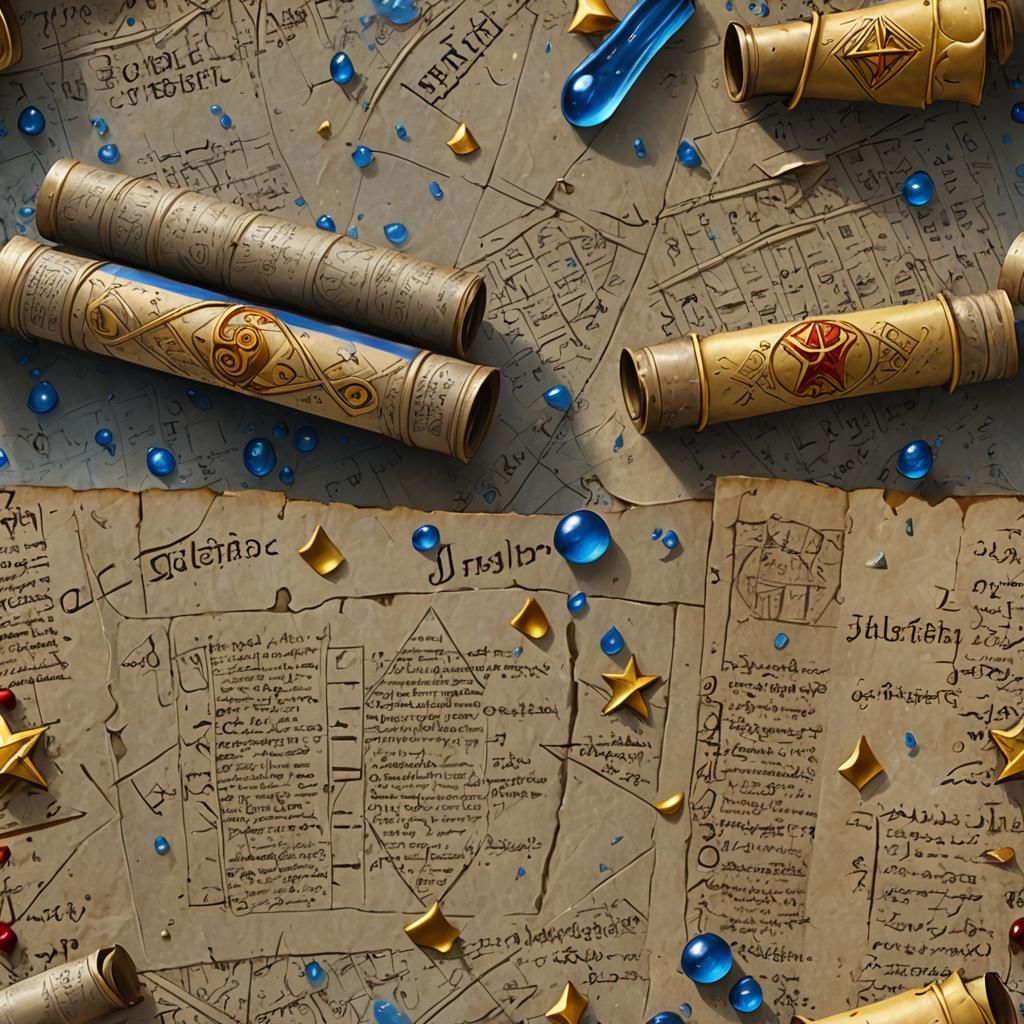 Fall of Jericho Ancient Scroll with Shield