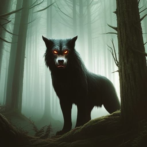 Dark Fantasy Werewolf in Hyperdetailed Digital Art