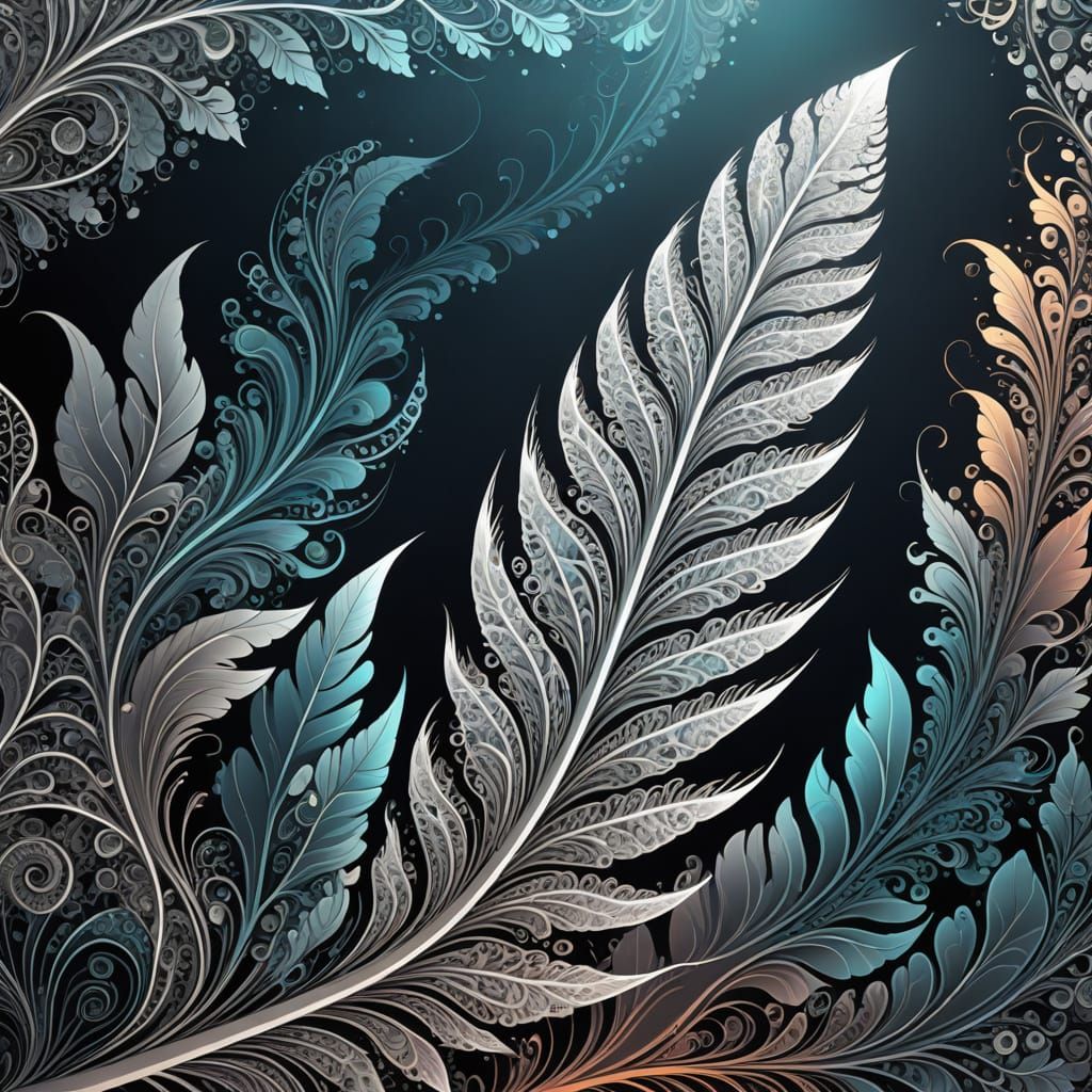 Whispers of Ephemeral Beauty in Iridescent Fractal Vortex