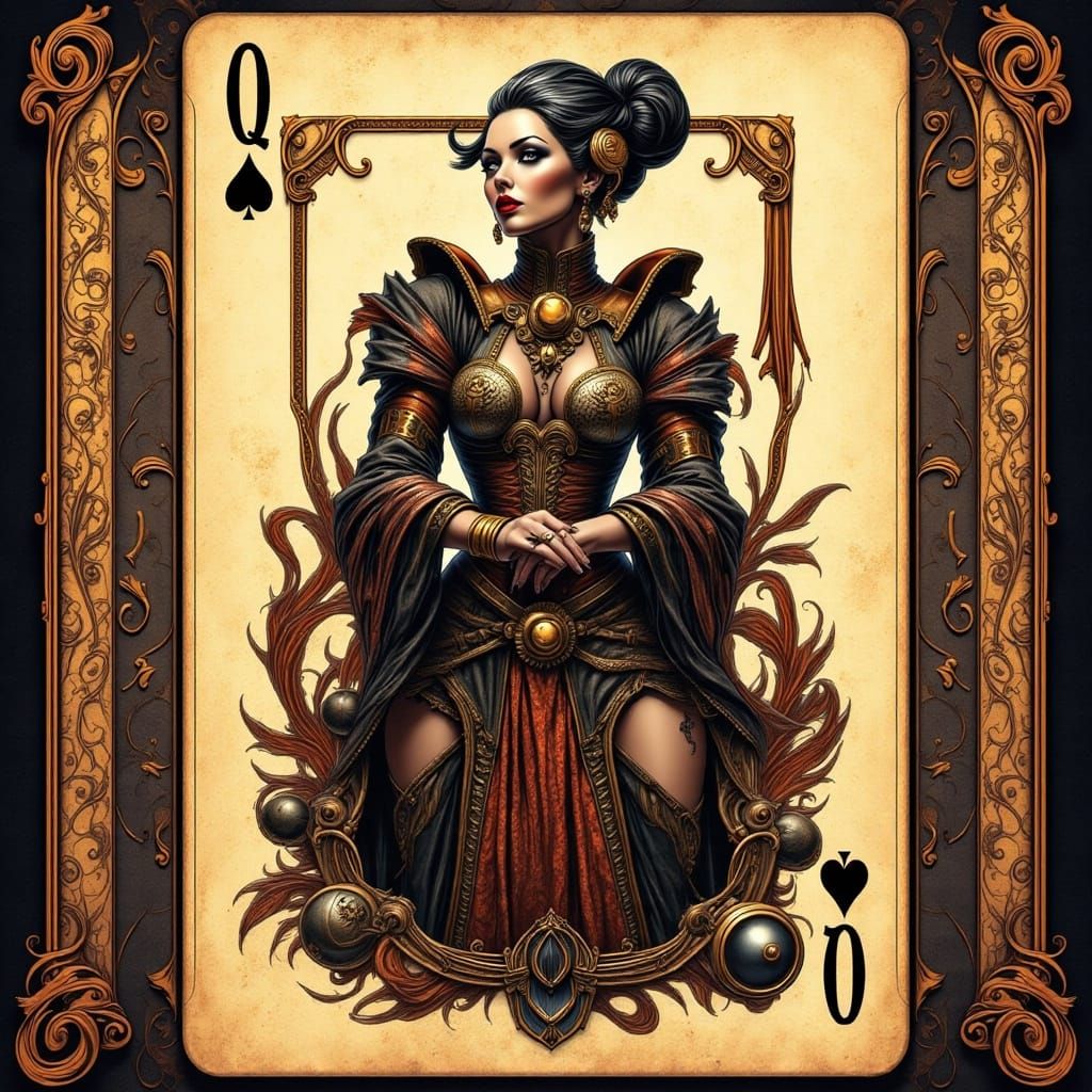 Steampunk Queen of Spades