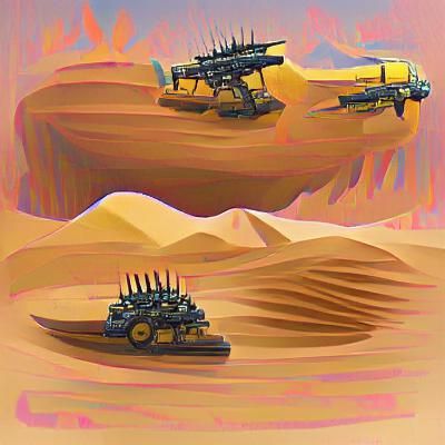 Apocalyptic Desert Machines: A Futuristic Vision