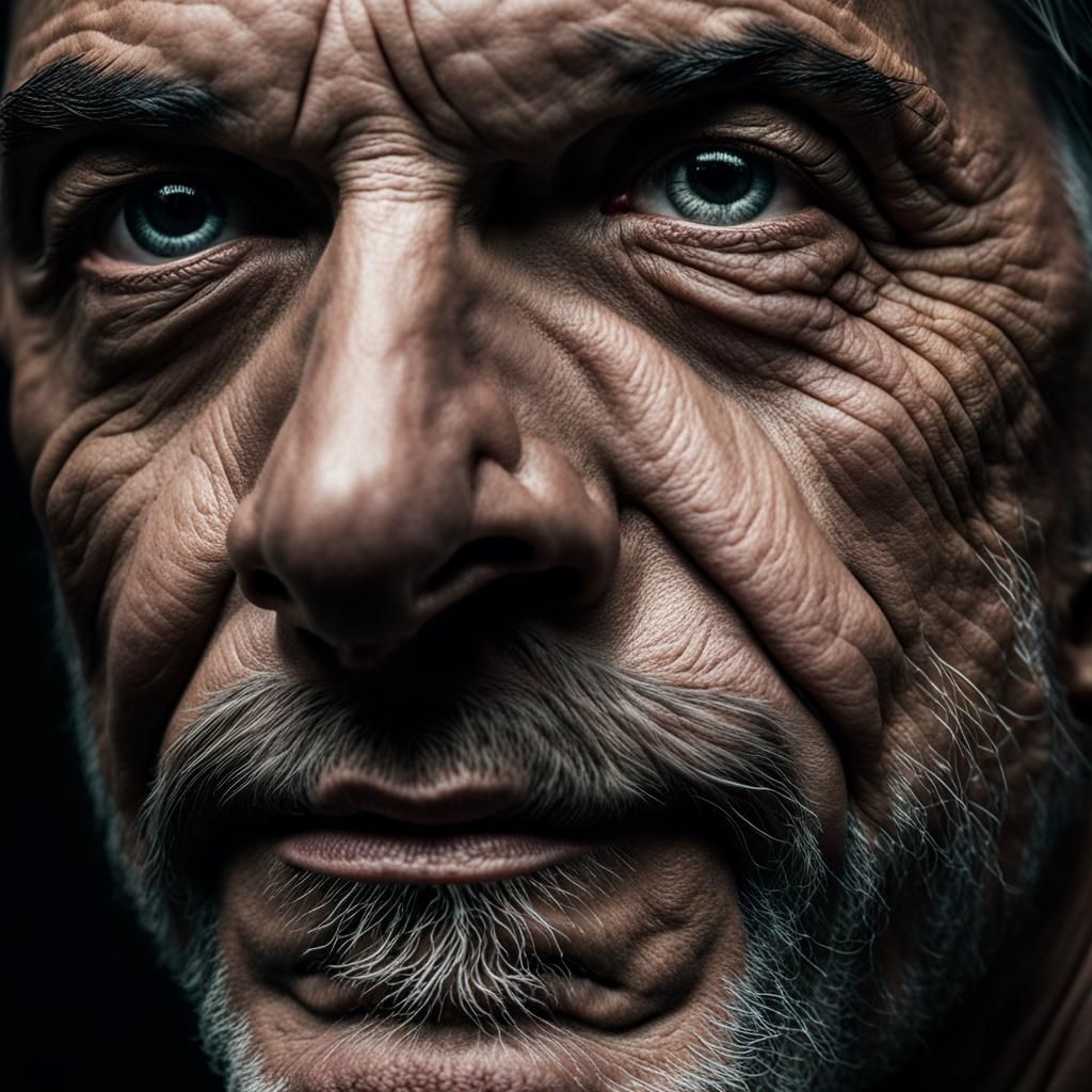 Middle Age Man Plastic Surgery Portrait