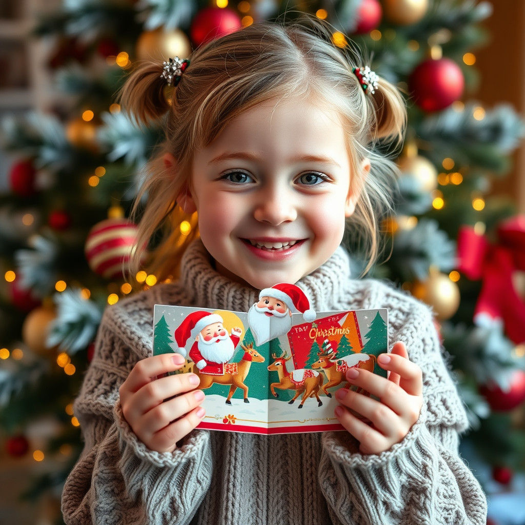 Girl with Christmas Card in Potter Style