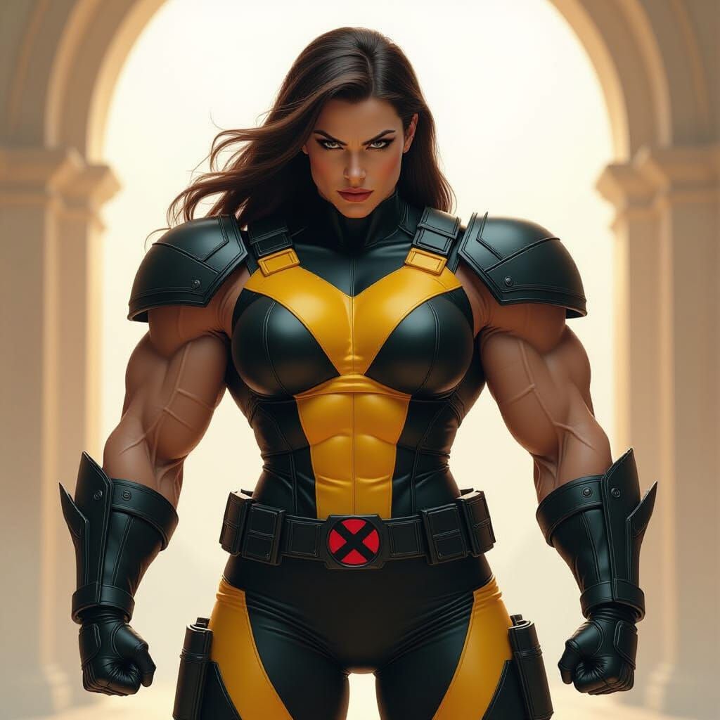 Muscular Female Juggernaut in X-Men Uniform