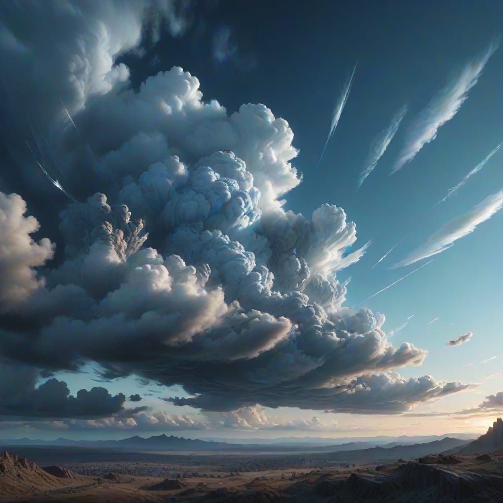 Cinematic Digital Matte Painting of a Dramatic Panoramic Sky