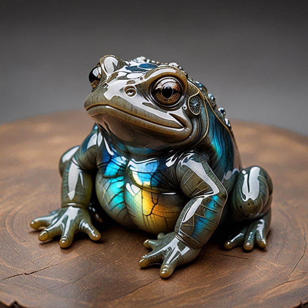 Labradorite Toad: An Unhappy Mineral Amphibian