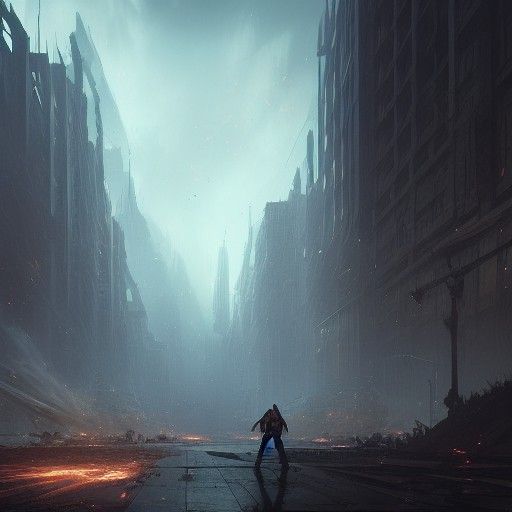 Man with Superpowers: Dark Fantasy Concept Art