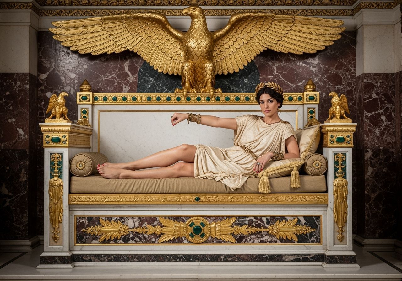 Opulent Throne Room of Empress Messalina in Ancient Rome