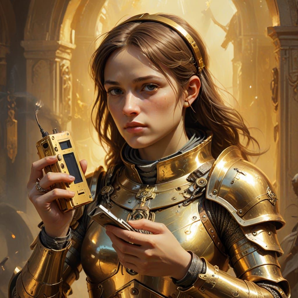 Historic Warrior Embodies Music Revolution in Golden Armor