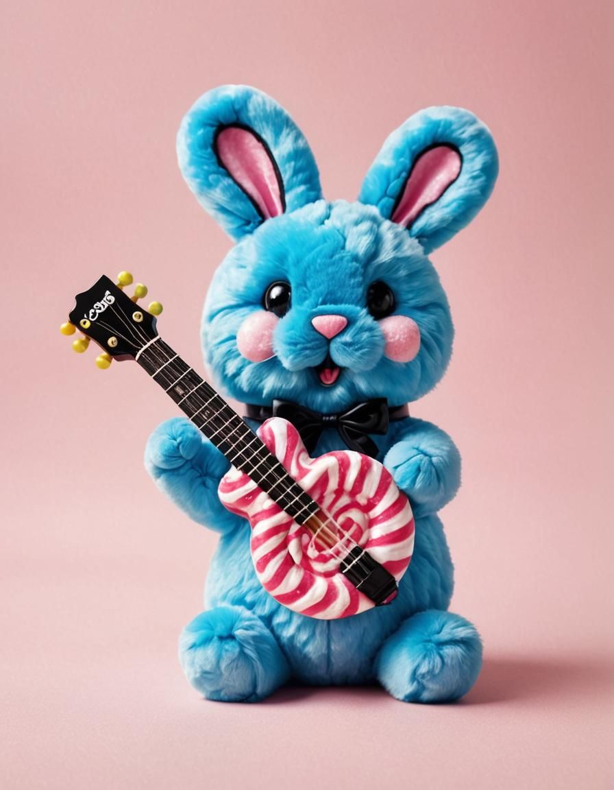 Candy Rabbit Plays Lollipop Guitar