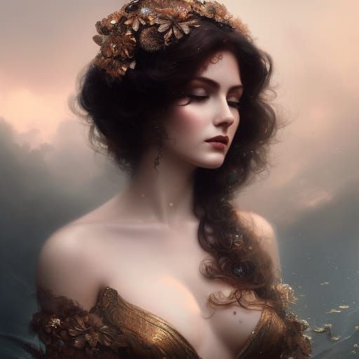 Ginger Haired Woman Portrait as Speedpaint