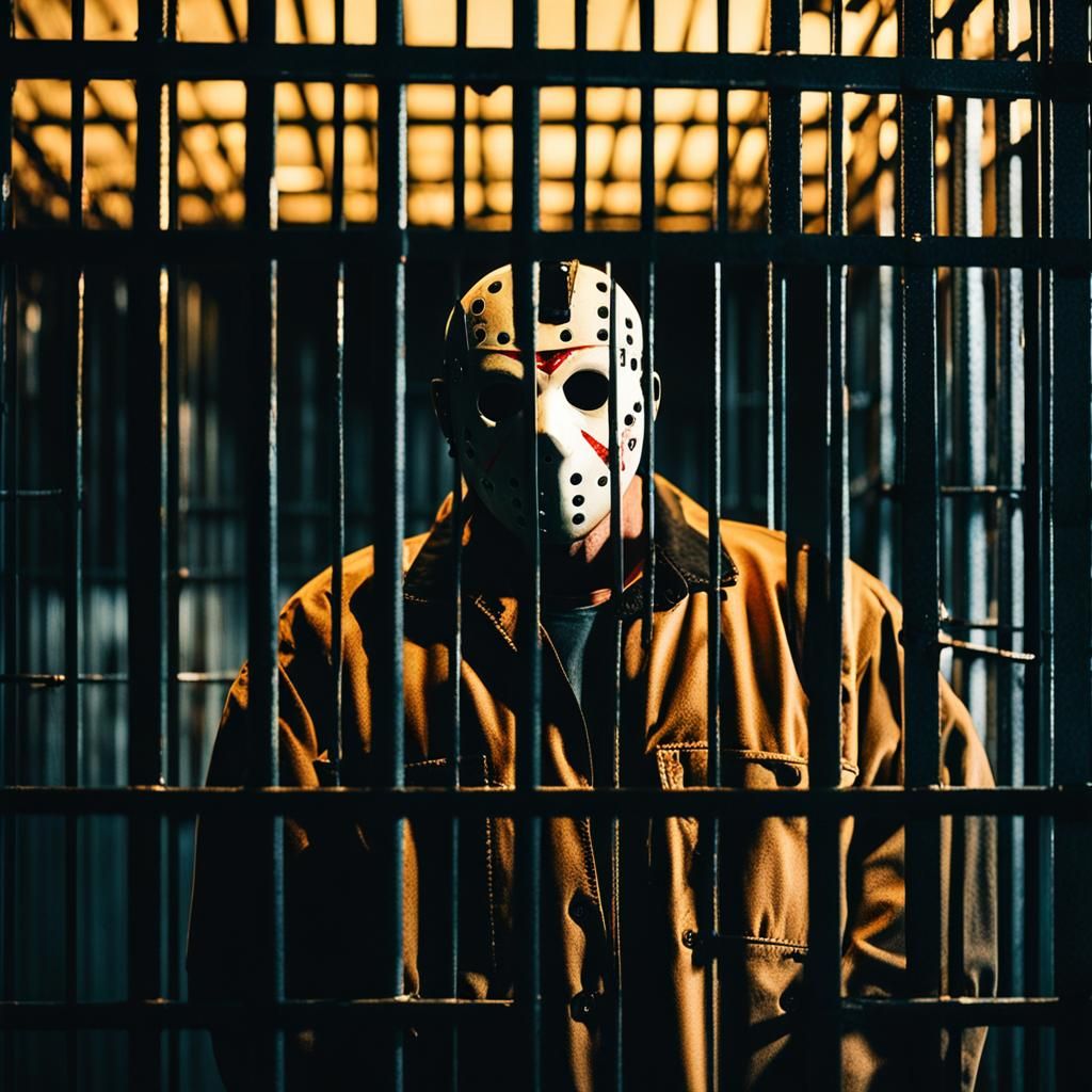 Jason Voorhees Behind Bars in Horror Movie Still