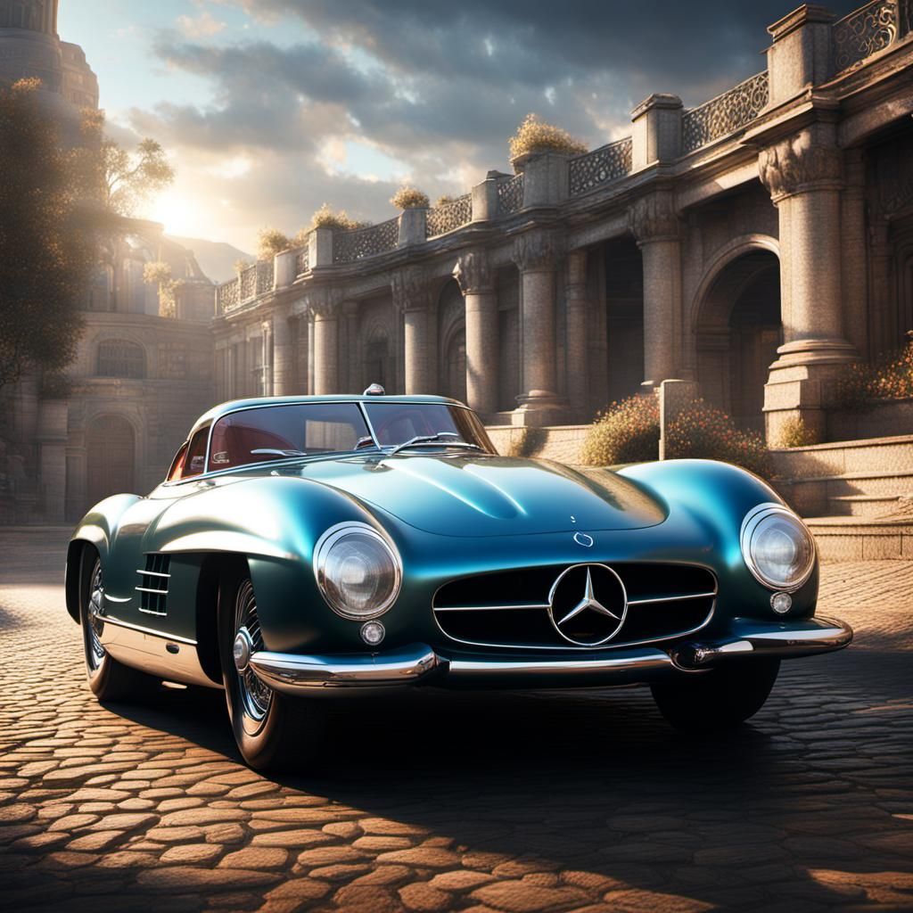 Mercedes-Benz 300 SLR: Detailed Matte Painting