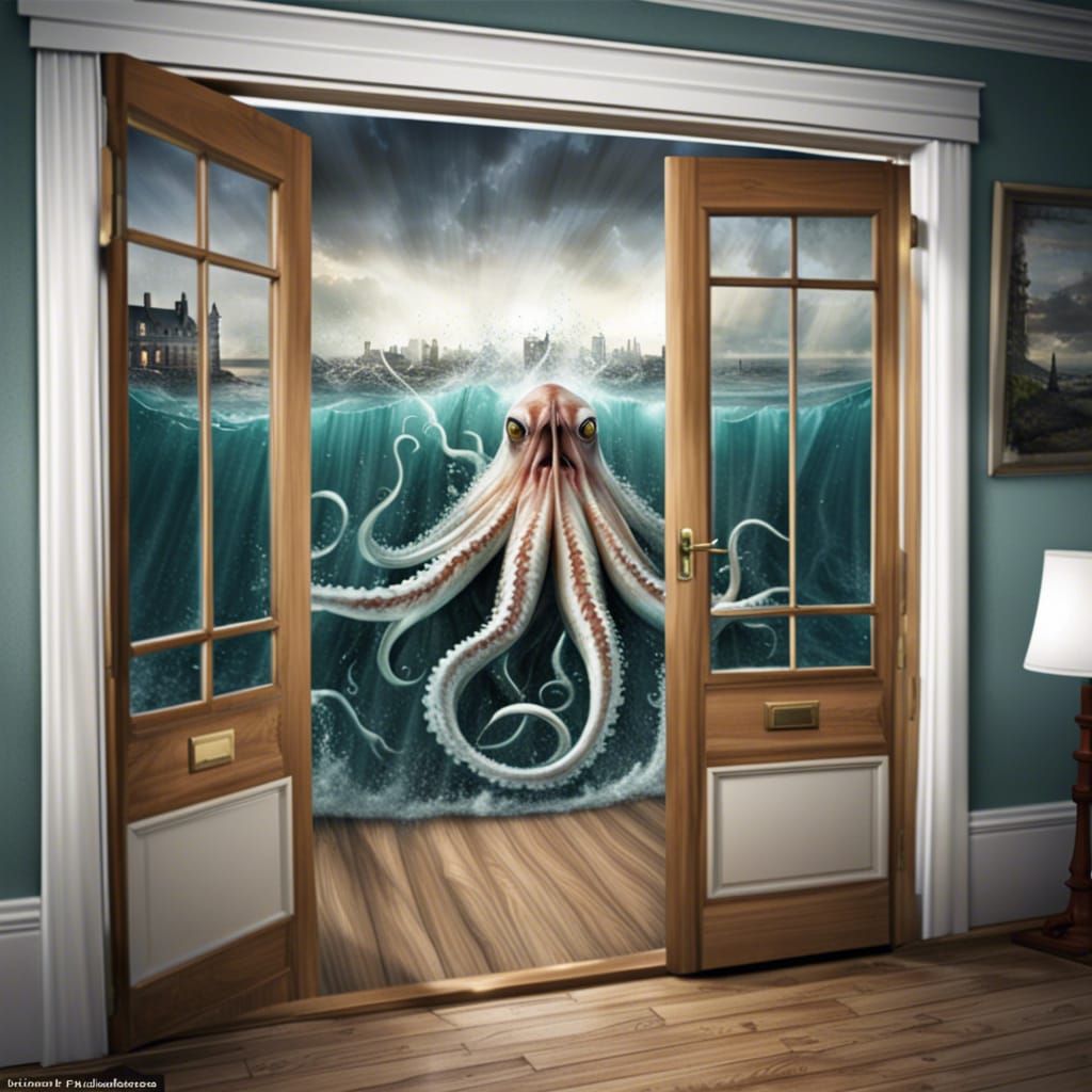 Giant Squid Crashes PowerPoint Presentation: Photorealistic ...