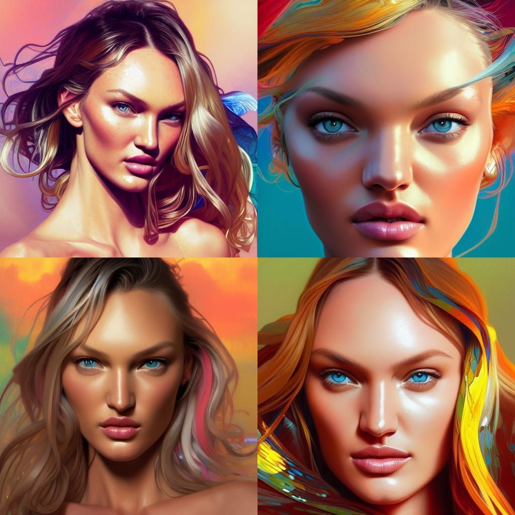 Photorealistic Portrait of Candice Swanepoel in 8k