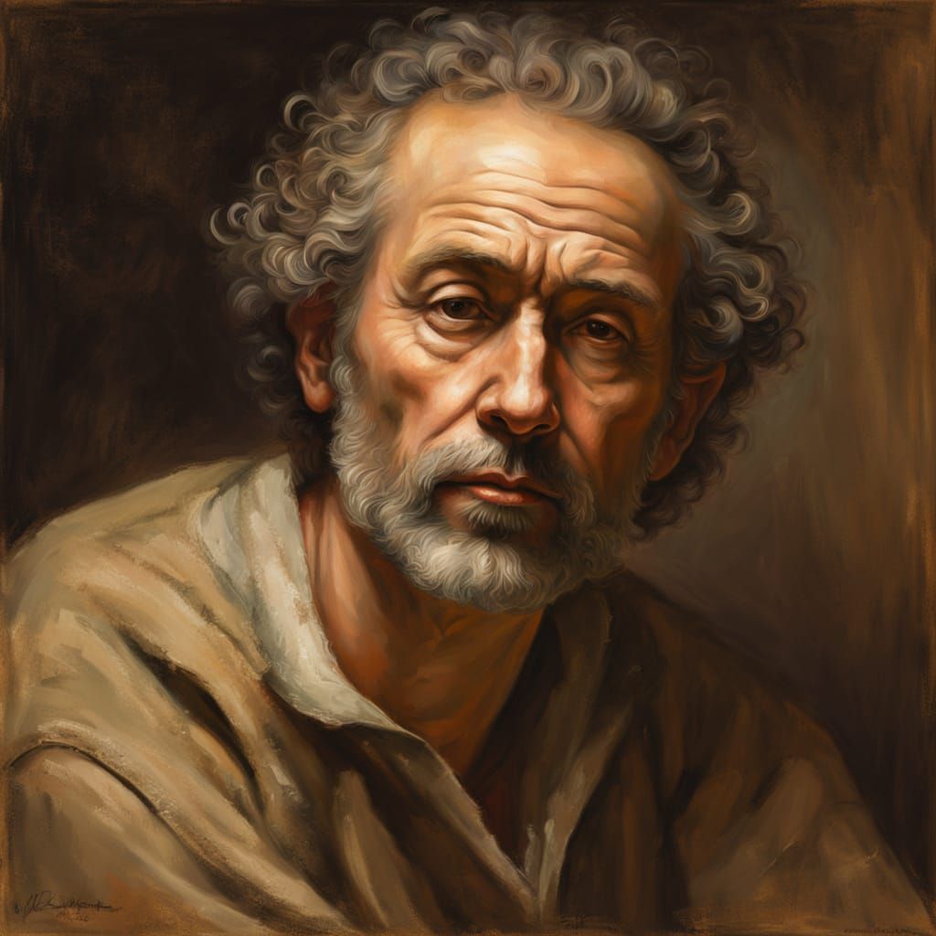 Realistic Portrait in Oil Painting Style