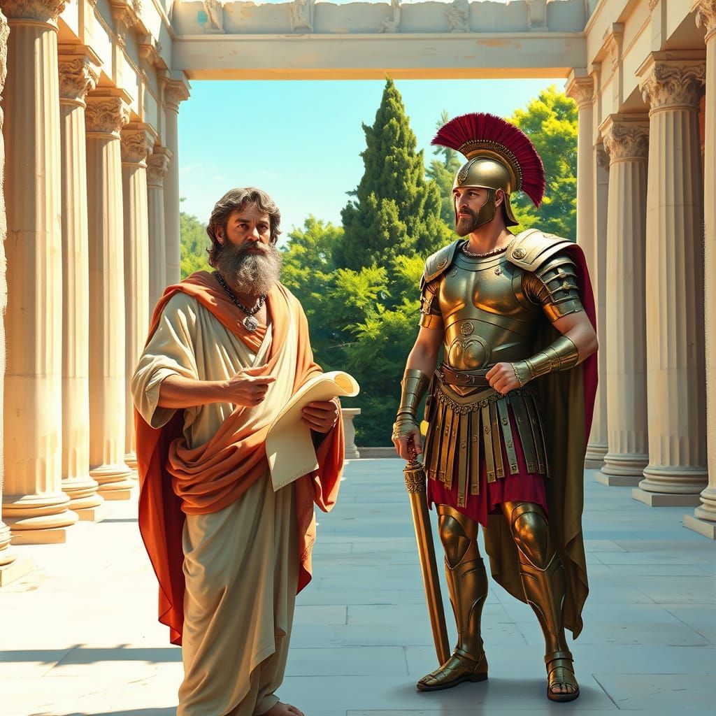 Aristotle and Alexander the Great in Ancient Greek Serenity