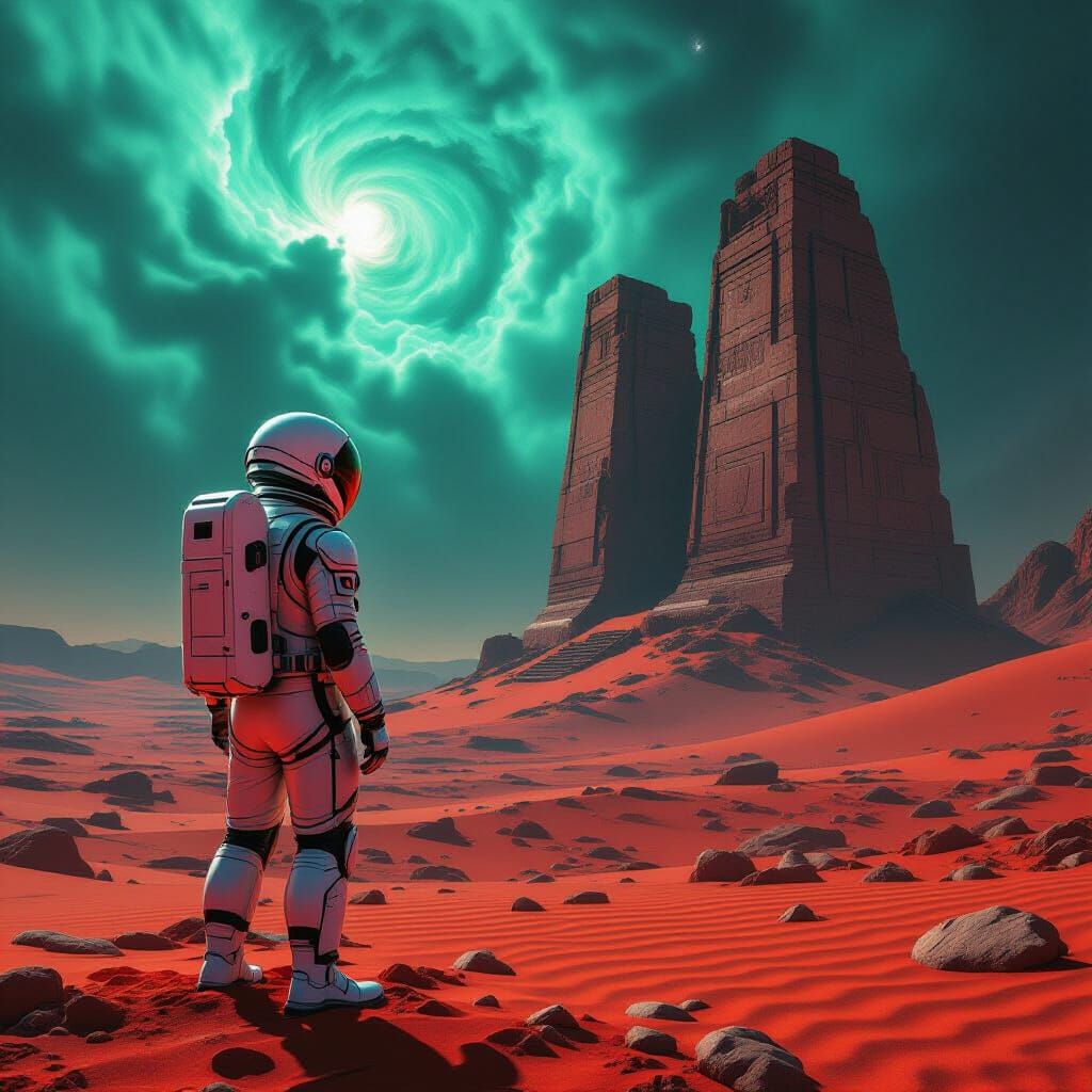 Astronaut Discovers Ancient Ruin on Alien Planet