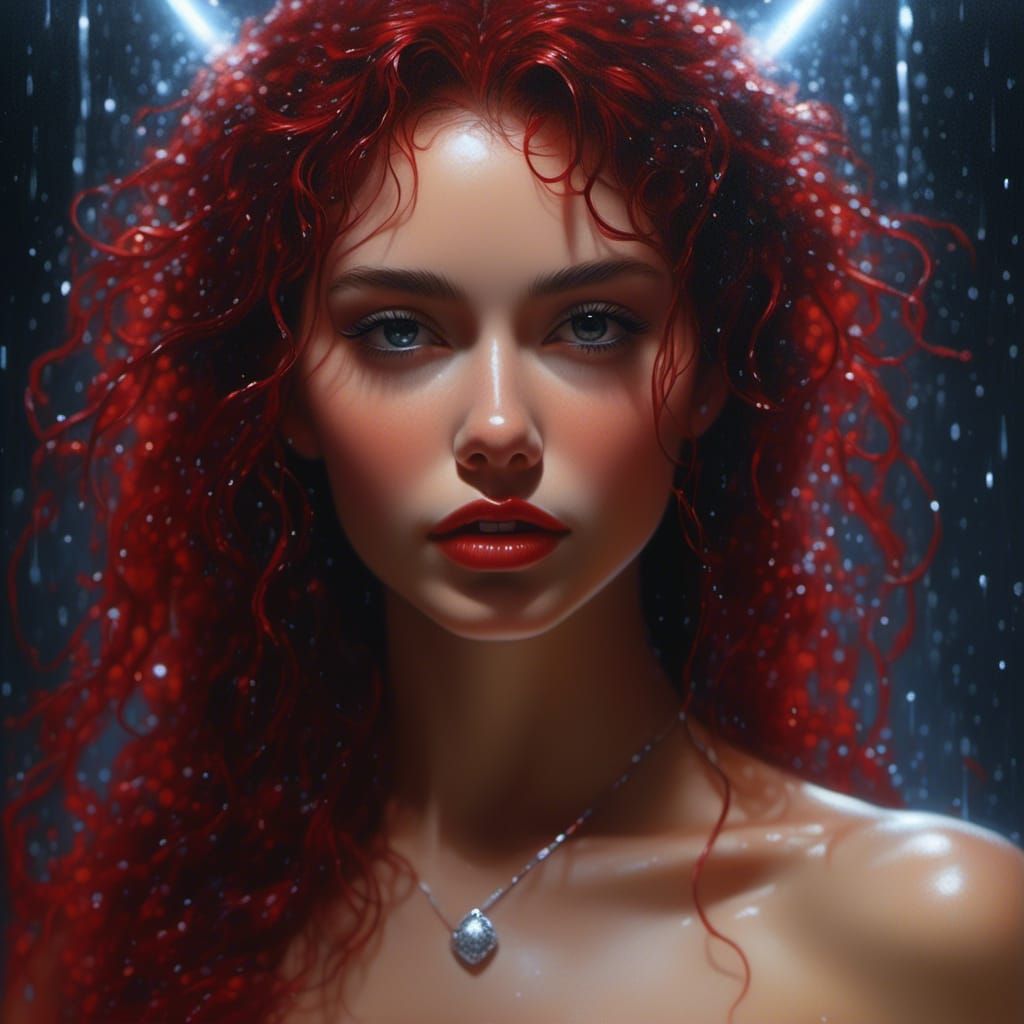 Hyperrealistic Portrait of a Woman in SuperHyperrealism Styl...