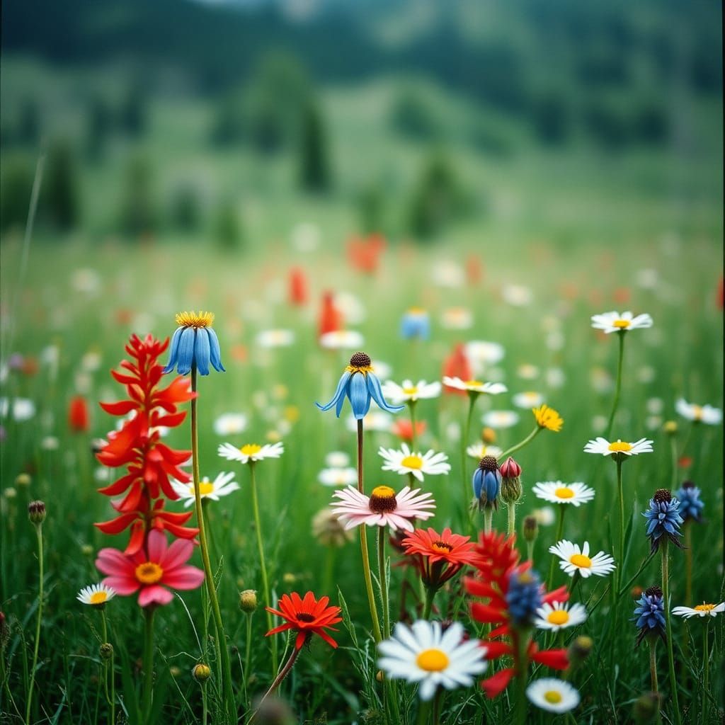 Colorado Wildflower Field in Cinematic Style