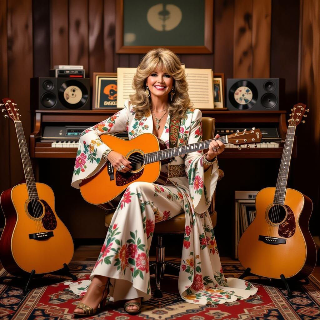 Donna Fargo in Vintage Recording Studio, Crumb Style