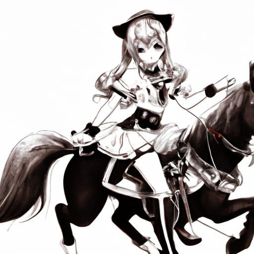 Rodeo Girl in Anime Style