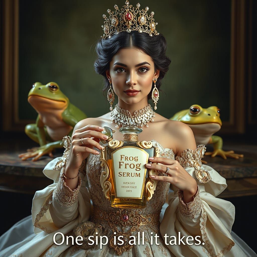 Princess Shows Frog Serum Beauty Potion