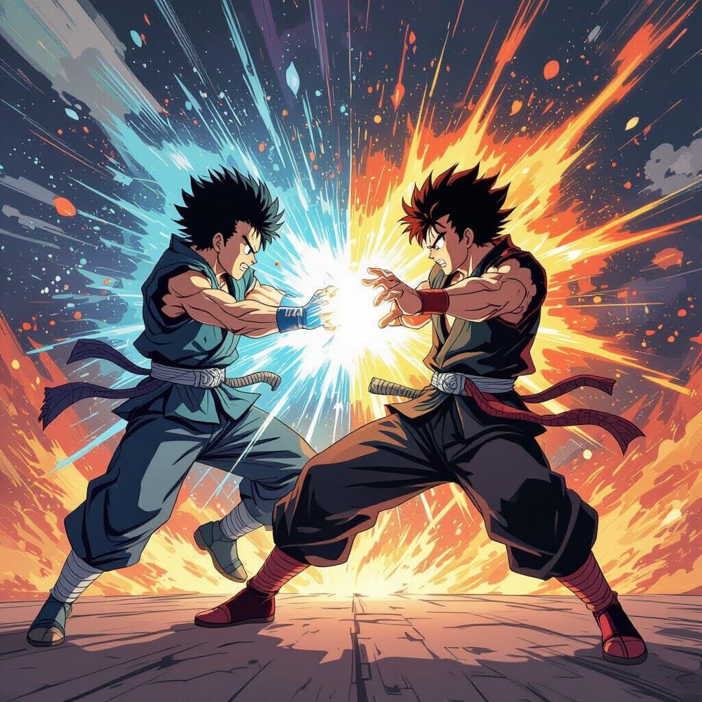 Gojo and Tung Strut in Dynamic Anime Battle