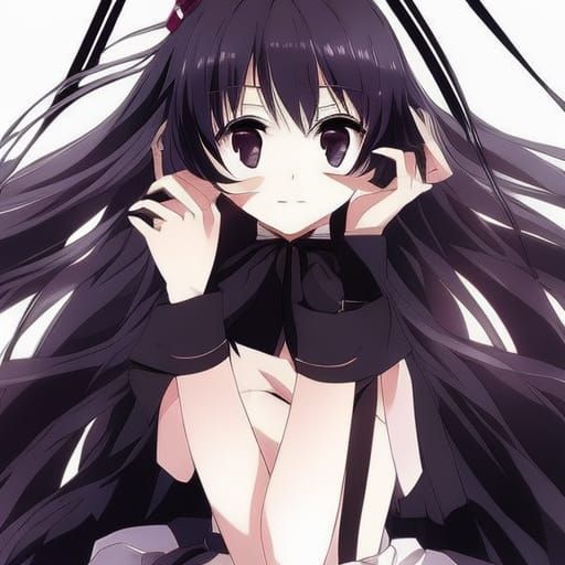 Anime Girl in Key Visual Style