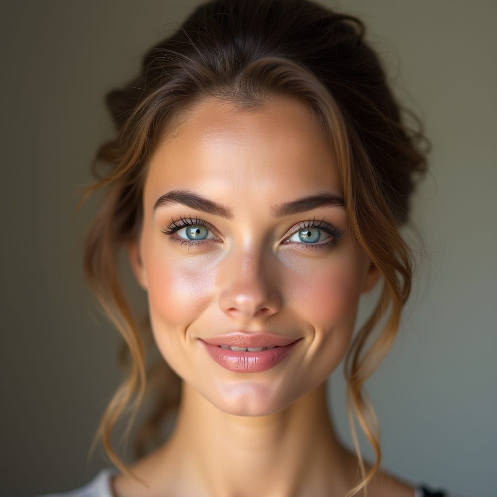 Ultra-Realistic European Woman with Classic Beauty