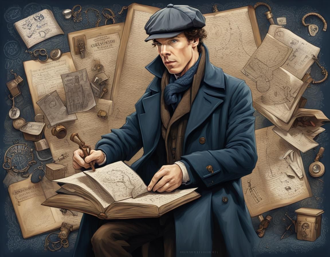 Sherlock Holmes Illustration in Storybook Style