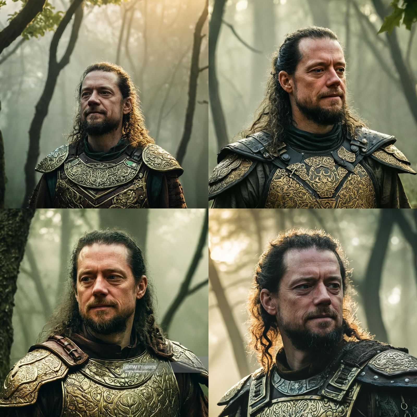 Druid in Leather Armor: Comic Fantasy Portrait