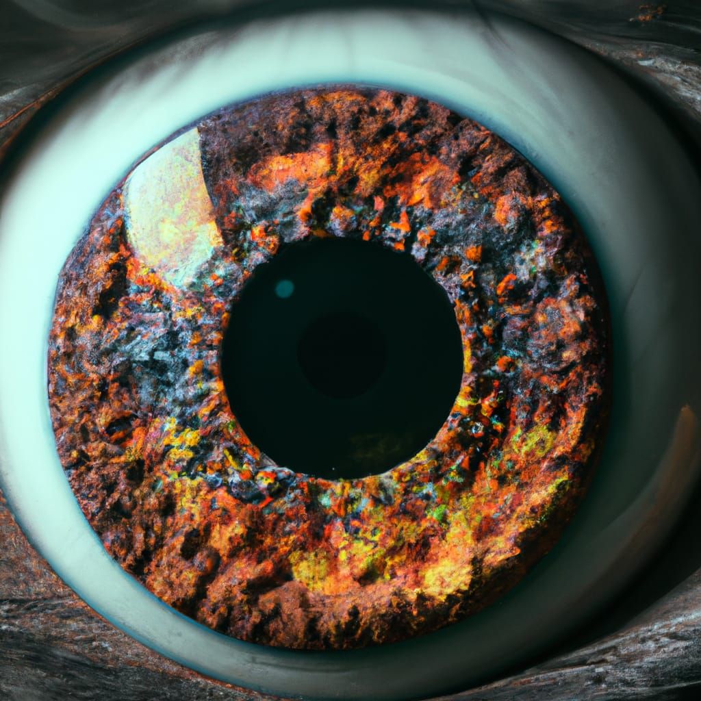 Dazzling Cosmic Iris Inside an Eyeball in Cinematic Lighting