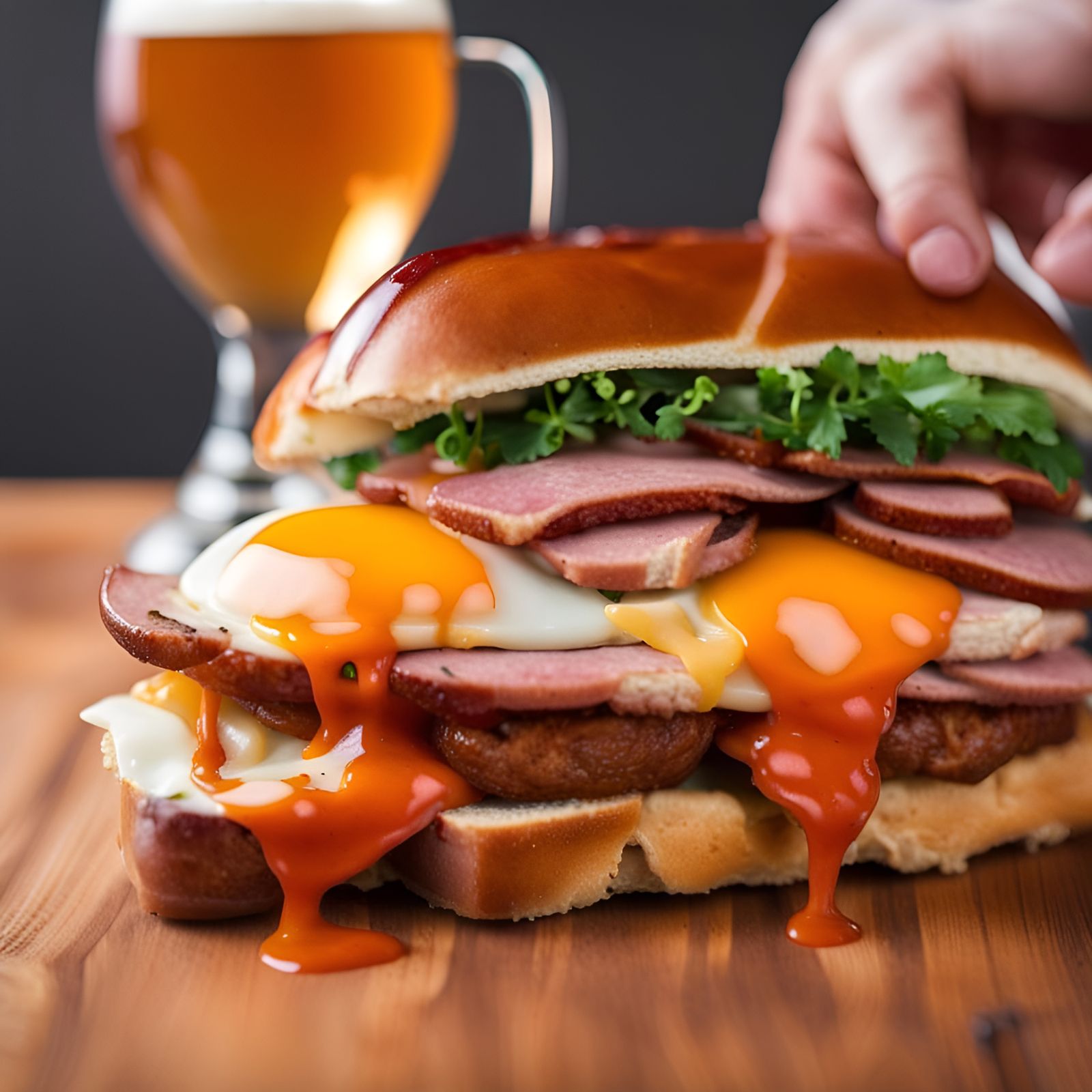 Delicious Francesinha Sandwich with Fries: 3D Render