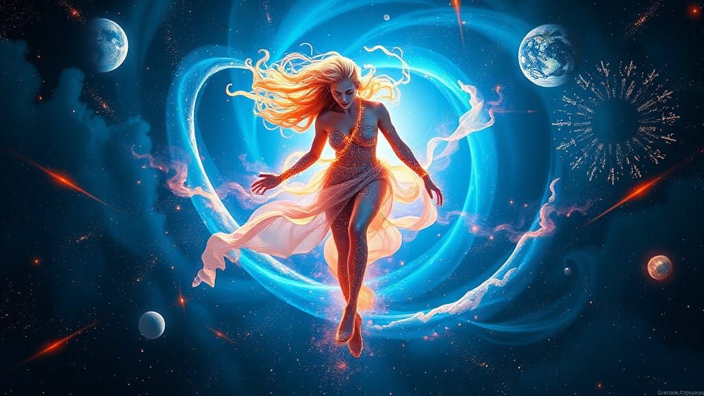 Ethereal Cosmic Traveler Surveys the Galaxy