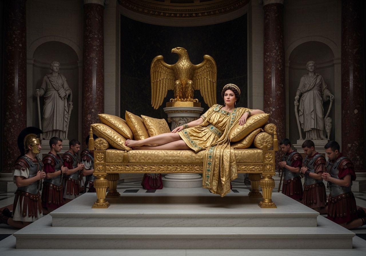 Empress Messalina in Lavish Throne Room as Evocative Photogr...
