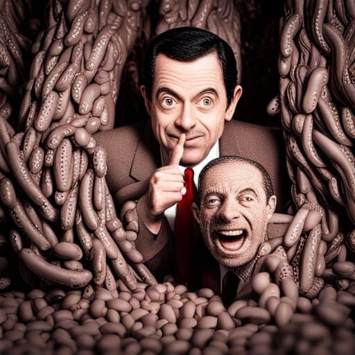 Mr. Bean and Stone Cold in a Bean Forest