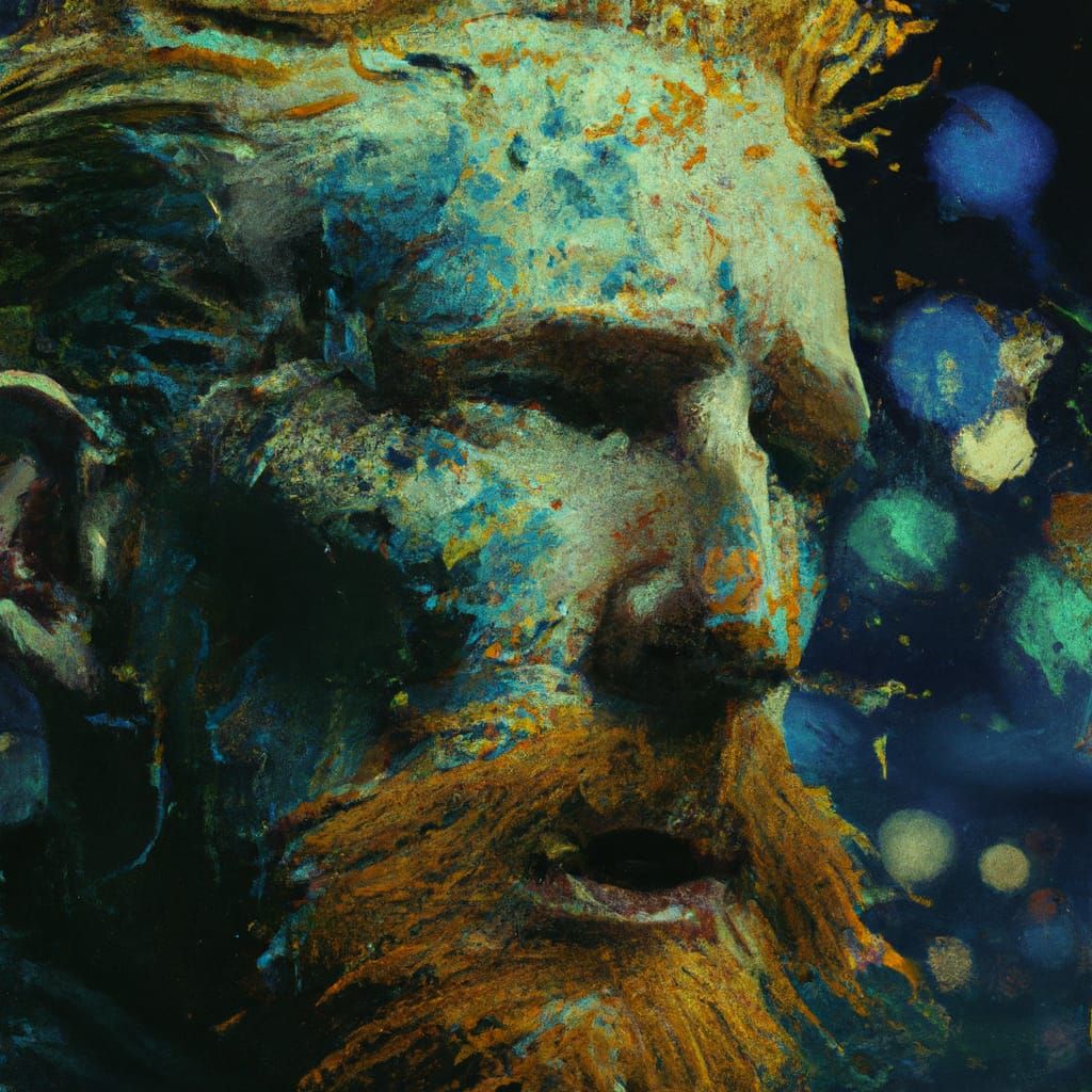 Van Gogh Style Portrait in Pop Art Style