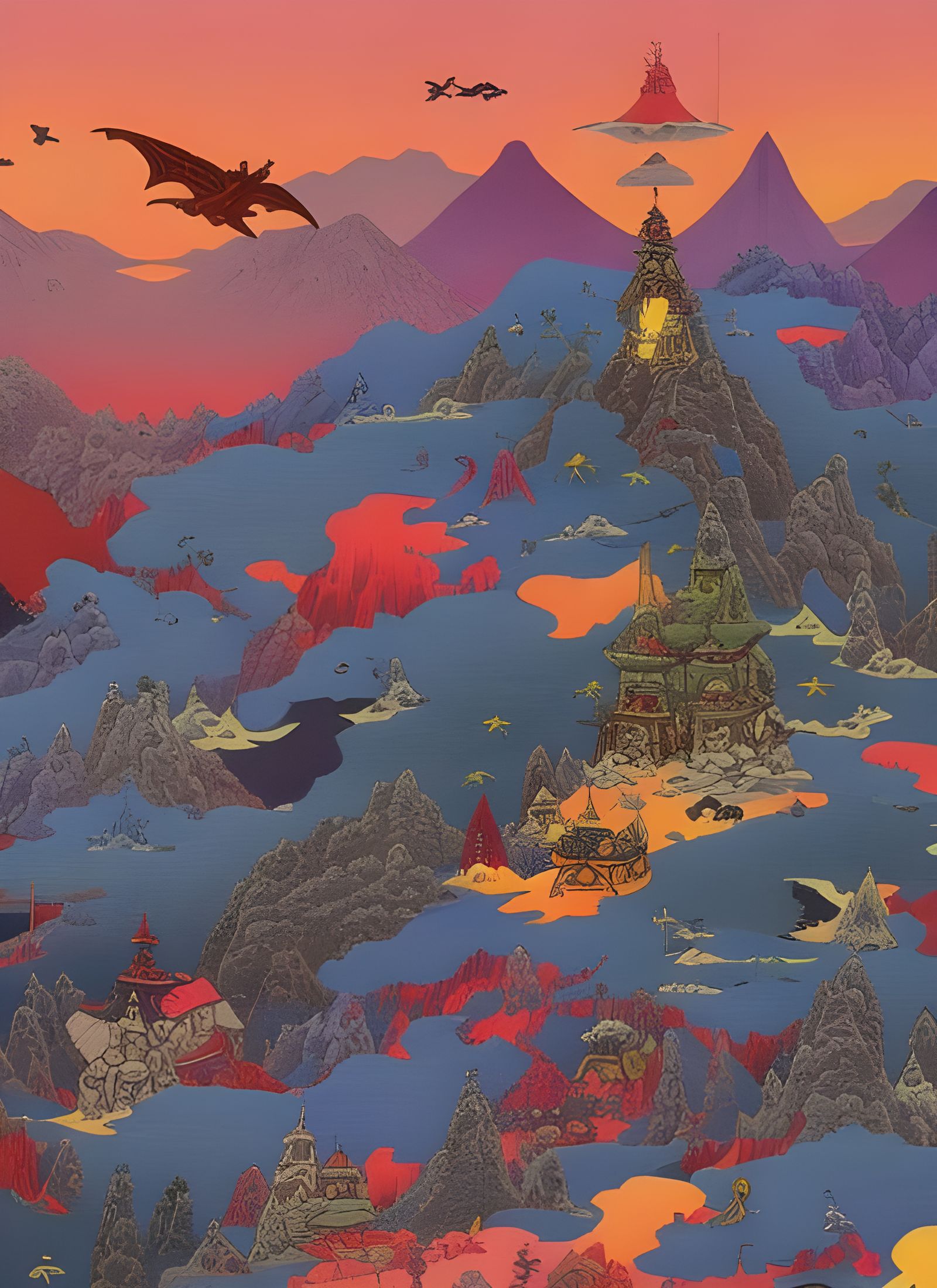 Surreal Mashup: Chickens, Cowboys, and Space Dragons