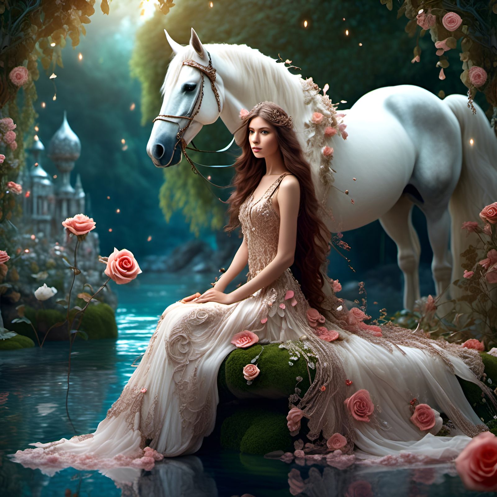 flowing pink fairy