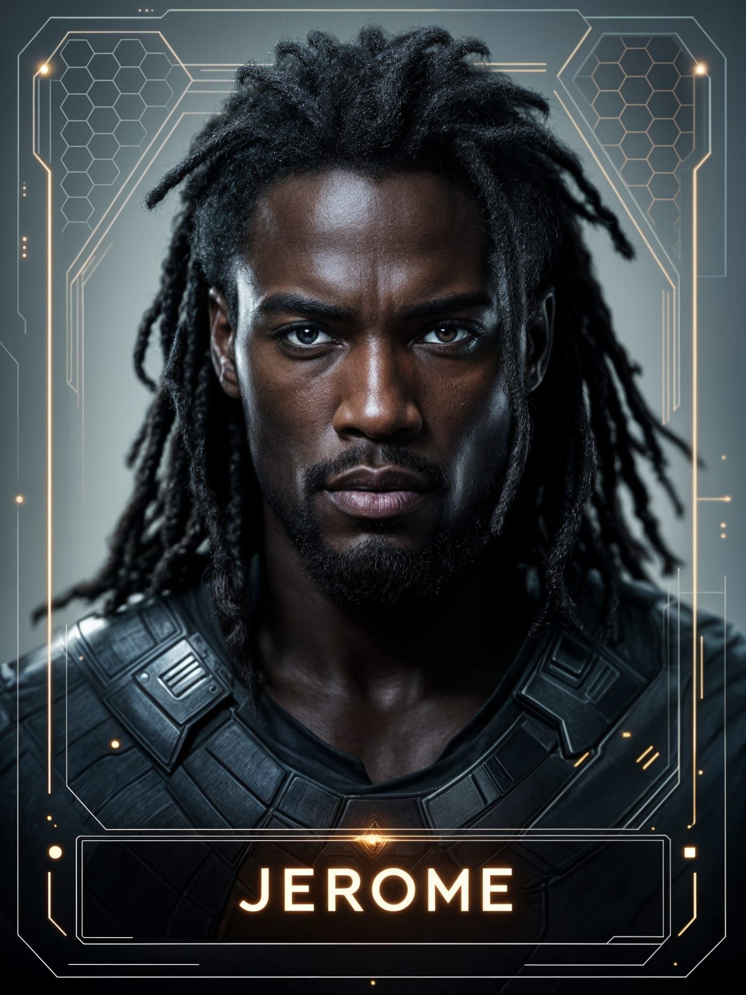 Sci-Fi ID Portrait of Noble Warrior Jerome