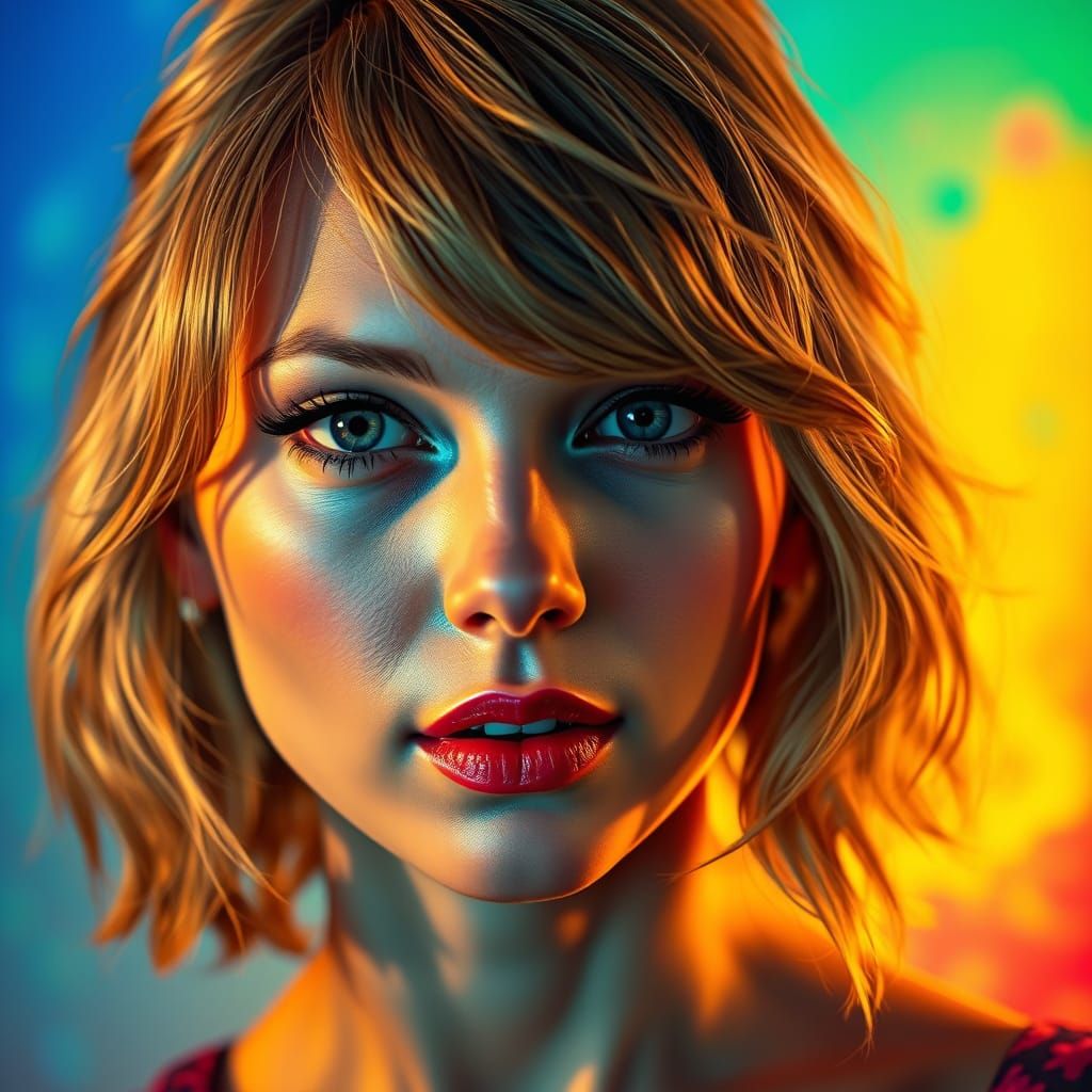 Taylor Swift in Futuristic Portraiture